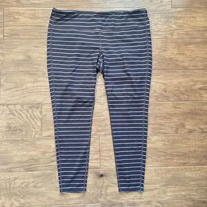 Athleta Stripes Chaturanga Tight Leggings Size 1X Brown/Tan